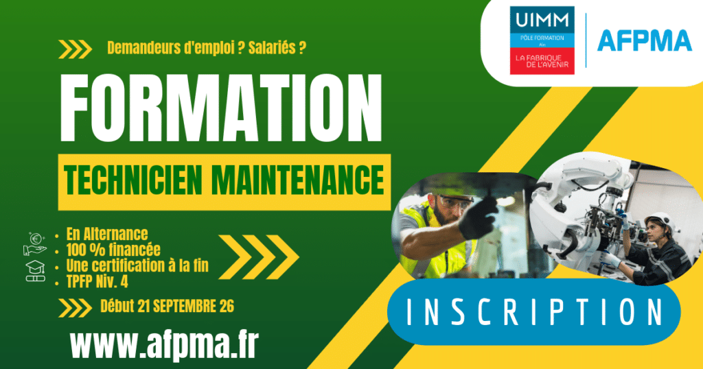 Formation technicien de maintenance en TPFP