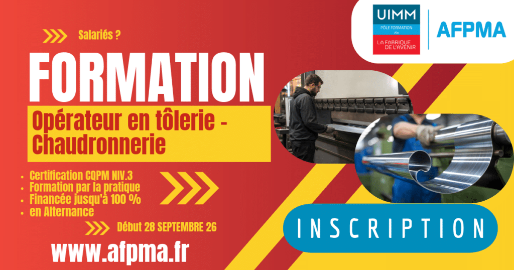 formation opérateur en tolerie chaudronnerie