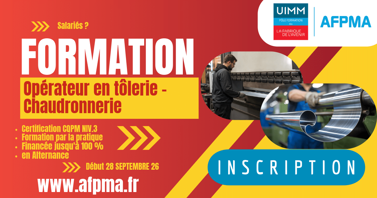 formation opérateur en tolerie chaudronnerie